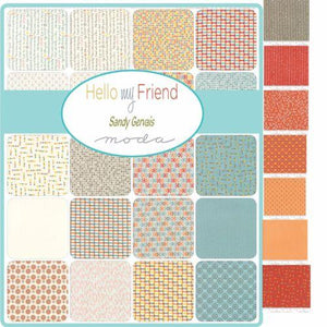 Hello My Friend Mini 2.5" Charm Pack by Sandy Gervais for Moda Fabrics
